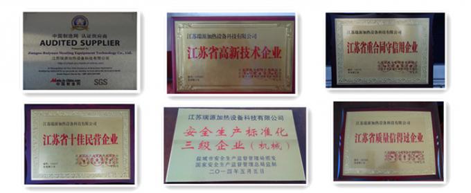 calentador de aceite caliente termal horizontal eléctrico industrial para los certificados ruiyuian de Jiangsu de la industria química