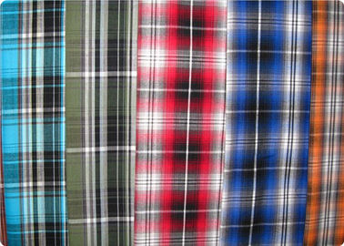 El hilado casero del paño de la pana de la materia textil de la tela escocesa teñió la tela de algodón 100-120gsm