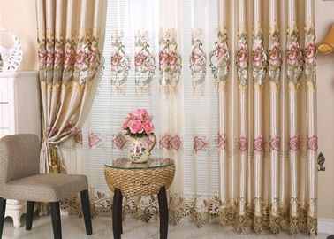 Beautiful Polyester Embroidered Fabrics Contemporary Curtain Fabric
