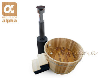 Tina caliente de la sauna del barril de vino con el Burning de madera SOT2 - 1829 del horno externo