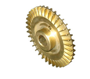Impeledor de cobre de cobre amarillo de la bomba del OEM, impeledor ASTM, GB, estruendo, EN de la rueda de la paleta del bastidor de arena
